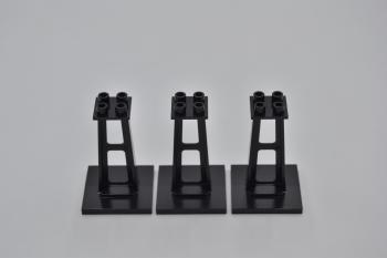 Preview: LEGO 3 x StÃ¼tze SÃ¤ule Pfeiler TrÃ¤ger schwarz Black Support 4x4x5 Stanchion 2680