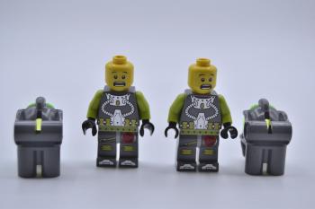 Preview: LEGO 2 x Figur Minifigur Minifigures Taucher Atlantis Diver 2 Bobby atl002a
