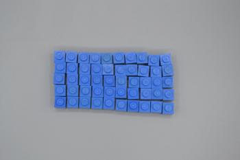 Mobile Preview: LEGO 50 x Basisstein 1x1 blau blue basic brick 3005 300523