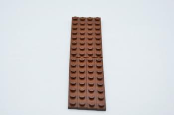 Preview: LEGO 8 x Basisplatte Bauplatte Grundplatte alt braun Brown Basic Plate 1x8 3460