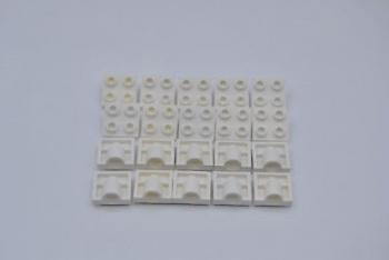 Preview: LEGO 20 x Technik Platte 2x2 mit einem Loch Achse weiß white axis 2444