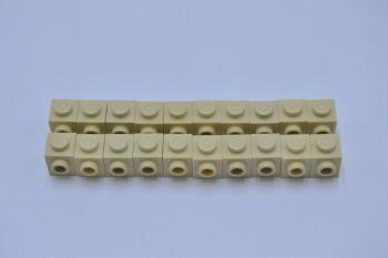 Preview: LEGO 20 x Headlight beige Tan Brick Modified 1x1 with Stud on 1 Side 87087