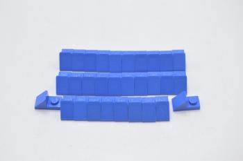 Mobile Preview: LEGO 30 x Dachstein Ausschnitt blau Blue Slope 45 2x1 with 2/3 Cutout 92946
