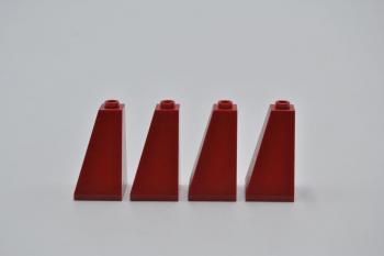 Preview: LEGO 4 x Dachstein schrÃ¤g rot Red Slope 75 2x2x3 Double Convex 3685