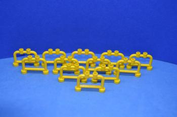 Preview: LEGO 12 x GelÃ¤nder Zaun Gelb Yellow Bar 1x4x2 with Open Studs 4083