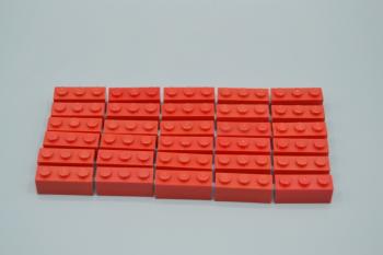 Preview: LEGO 30 x Basisstein Baustein Grundstein rot Red Basic Brick 1x3 3622