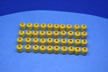 Preview: LEGO 40 x Stein rund offen gelb Yellow Brick Round 1x1 Open Stud 3062b