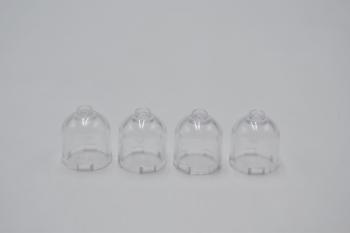 Preview: LEGO 4 x Kuppel transparent Trans-Clear Brick Round 2x2x1 2/3 Dome Top 30151b
