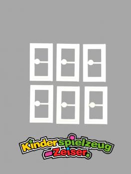 Preview: LEGO 6 x TÃ¼r TÃ¼rblatt mit Fenster weiÃŸ White Door 1x3x4 with Glass 7930