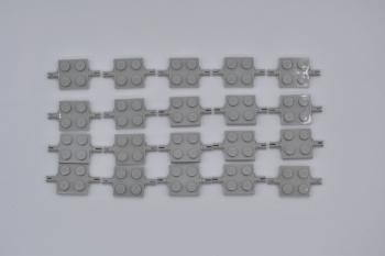 Preview: LEGO 20 x Achsplatte althell grau Light Gray Plate 2x2 Wheels Holder 4600