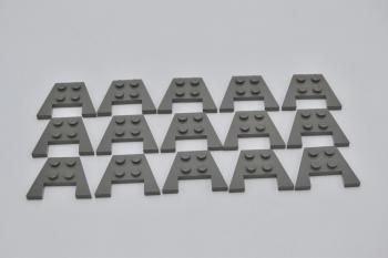 Preview: LEGO 15 x FlÃ¼gelplatte alt dunkelgrau Dark Gray Wedge Plate 3x4 4859