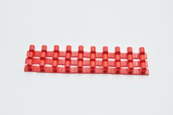 Preview: LEGO 30 x Verbinder rot Red Technic Connector Plate 1x2x12/3 with 2 Holes 32530