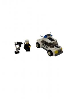 Preview: LEGO Set 7236 Streifenwagen ohne BA Police Car Black Sticker without instruction