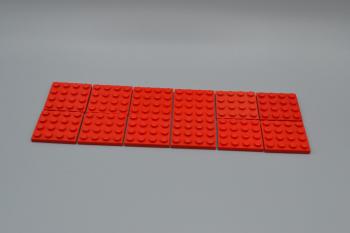 Mobile Preview: LEGO 12 x Basisplatte Bauplatte Grundplatte rot Red Plate 4x4 3031 303121 