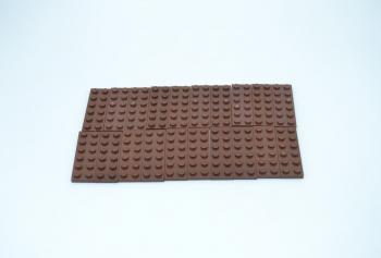 Preview: LEGO 20 x Basisplatte Bauplatte rotbraun Reddish Brown Basic Plate 2x6 3795