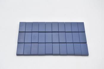 Preview: LEGO 30 x Fliese Kachel Platte dunkelblau Dark Blue Tile 1x2 with Groove 3069b