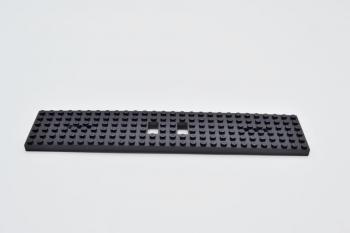 Preview: LEGO Eisenbahn Platte schwarz Black Train Base 6x28 3 Round Holes Each End 4093a