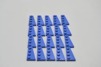 Preview: LEGO 20 x FlÃ¼gelplatte rechts blau Blue Wedge Plate 4x2 Right 41769