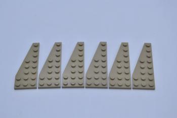 Mobile Preview: LEGO 6 x FlÃ¼gelplatte links dunkelbeige Dark Tan Wedge Plate 8x3 Left 50305