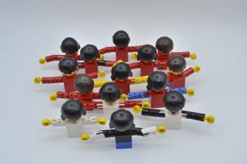 Preview: LEGO 14 x alte Großkopf Figuren Kopfbedeckung Classic rot schwarz weiß vintage