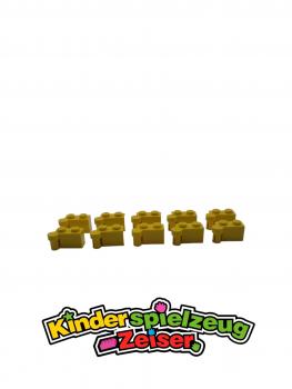 Preview: LEGO 10 x Scharnier Gelenkstein gelb Yellow Hinge Brick 1x4 Top 3830