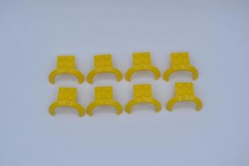 Preview: LEGO 8 x Radkasten gelb Yellow Vehicle Mudguard 4x2 1/2x1 2/3 Arch Round 50745