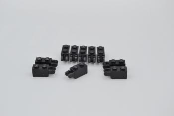 Preview: LEGO 10 x Rasterscharnier 1x2 schwarz black hinge 30365 4129975 4144502