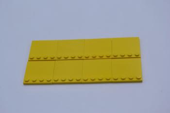 Preview: LEGO 8 x Fliese mit Noppen gelb Yellow Tile Mod. 4x4 with Studs on Edge 6179