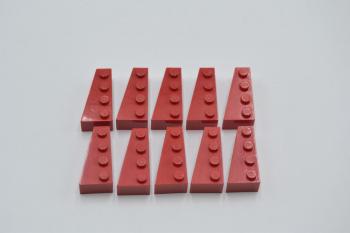 Preview: LEGO 10 x Keilstein FlÃ¼gel schrÃ¤g rot Red Wedge 4x2 Left 41768