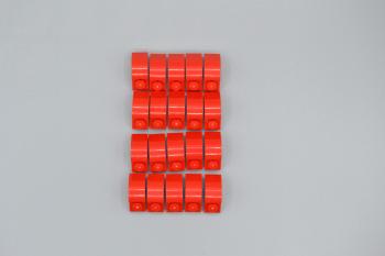 Preview: LEGO 20 x Bogensteine 2x1x1 rot red bow brick 6091 609121