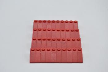 Preview: LEGO 40 x Dachstein SchrÃ¤gstein Dachziegel rot Red Slope 33 3x1 4286rn