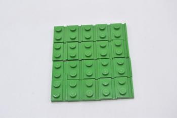 Preview: LEGO 20 x Platte FÃ¼hrungsschiene grÃ¼n Green Plate Modified 1x2 Door Rail 32028