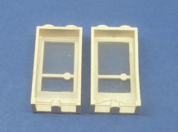 Mobile Preview: LEGO 2 x Tür Rahmen weiß 1x2x3 Griff links white old door handle left 33bc01