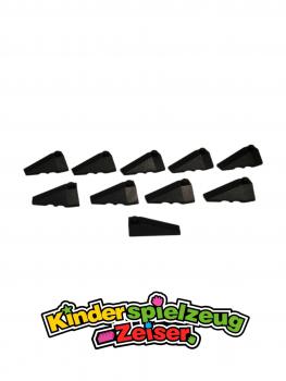 Preview: LEGO 10 x Keilstein FlÃ¼gel schwarz Black Wedge 4x2 Triple Left 43710