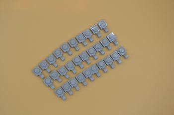 Preview: LEGO 30 x Platte neuhell grau Light Bluish Gray Plate Modified 1x1 U Clip 6019