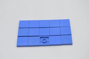 Preview: LEGO 15 x Fliese Kachel ohne Rille blau Blue Tile 2x2 without Groove 3068a