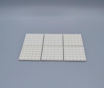 Preview: LEGO 6 x Basisplatte 6x6 weiÃŸ white basic plate 3958 4144012