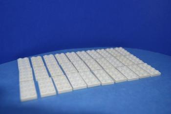 Preview: LEGO 30 x Basisplatte Bauplatte weiÃŸ White Basic Plate 2x4 3020
