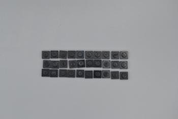 Preview: LEGO 30 x Basisplatte Bauplatte schwarz Black Plate 1x1 3024 302426