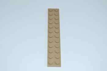 Preview: LEGO 1 x Basisplatte dunkel beige Dark Tan Basic Plate 2x12 2445 4268715