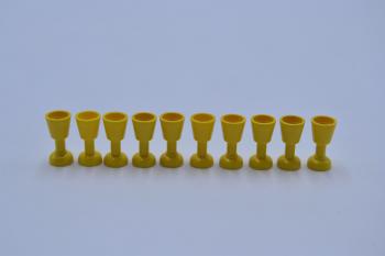 Preview: LEGO 10 x Kelch Becher Pokal gelb Yellow Utensil Goblet 2343 