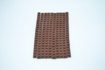 Preview: LEGO 50 x Basisplatte Grundplatte rotbraun Reddish Brown Basic Plate 1x4 3710