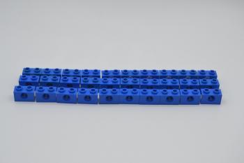 Preview: LEGO 30 x Technik Technic Lochstein Lochbalken 1x2 blau blue brick 3700 370023