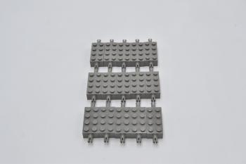 Preview: LEGO 15 x Achsstein alt dunkelgrau Dark Gray Brick Modified 2x4 with Pins 6249