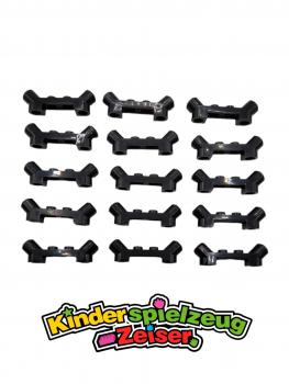 Preview: LEGO 15 x Platte abgewinkelt schwarz Black Plate Modified 1x4 Angled Tubes 61072