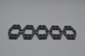 Preview: LEGO 10 x FlÃ¼gelplatte neues dunkelgrau Dark Bluish Gray Wedge Plate 3x4 48183