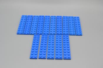 Mobile Preview: LEGO 15 x Basisplatte Bauplatte Grundplatte blau Blue Plate 2x10 3832 383223