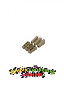 Preview: LEGO 6 x SÃ¤ule SchrÃ¤gstein negativ beige Tan Slope Inverted 75 2x1x3 2449