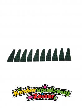 Preview: LEGO 10 x FlÃ¼gelplatte links dunkelgrÃ¼n Dark Green Wedge Plate 8x3 Left 50305