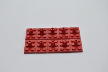 Preview: LEGO 10 x Rotorhalter rot Red Plate Modified 2x3 Helicopter Rotor Holder 3462